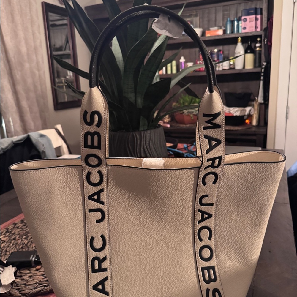 Marc Jacobs Cream Tote with Black Accents